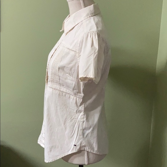 Tommy Hilfiger Denim Short Sleeved Eyelet Shirt - Picture 4 of 12